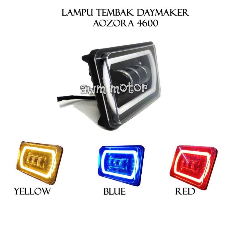 Lampu Daymaker Kotak GL 100/WIN/ PRO/MAX/KING/ TS, DOT SAE KUALITAS IMPORT  38 vot