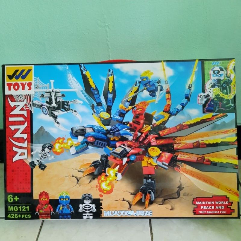 Lego Block Ninjago Twin Head Dragon Naga Api Kembar