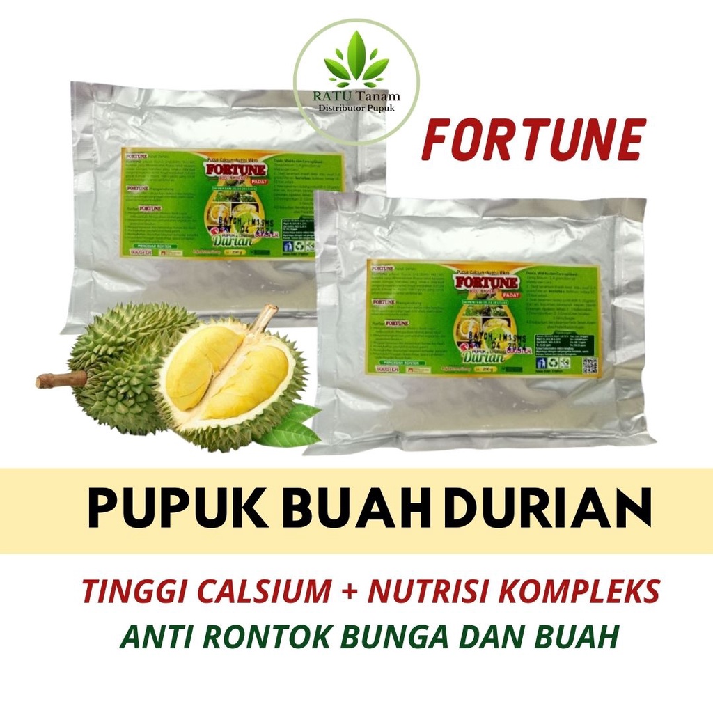 Pupuk KALSIUM Tanaman Durian Agar Berbuah Lebat, Booster Durian Agar Bunga Tidak Rontok, Pupuk Buah 