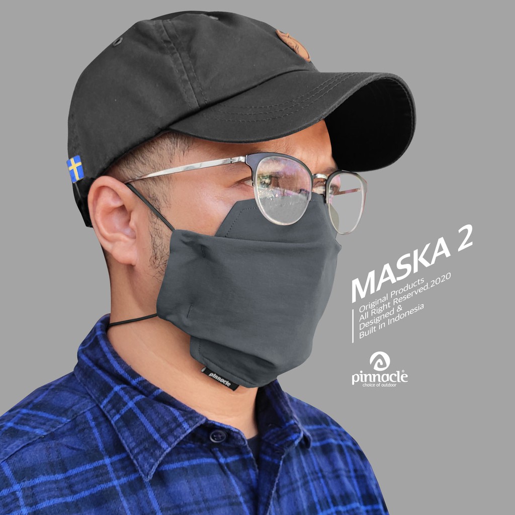 Pinnacle MASKA 2 Dark Grey - Masker Non Medis