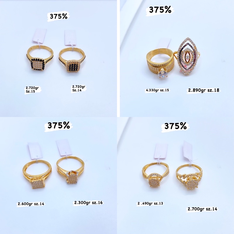 cincin emas 375%