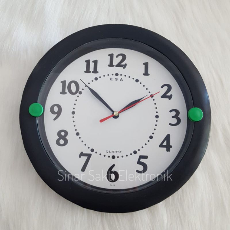 Jam Dinding Esa Bulat Minimalis - Jam Dinding Quartz Movement - Souvenir Murah