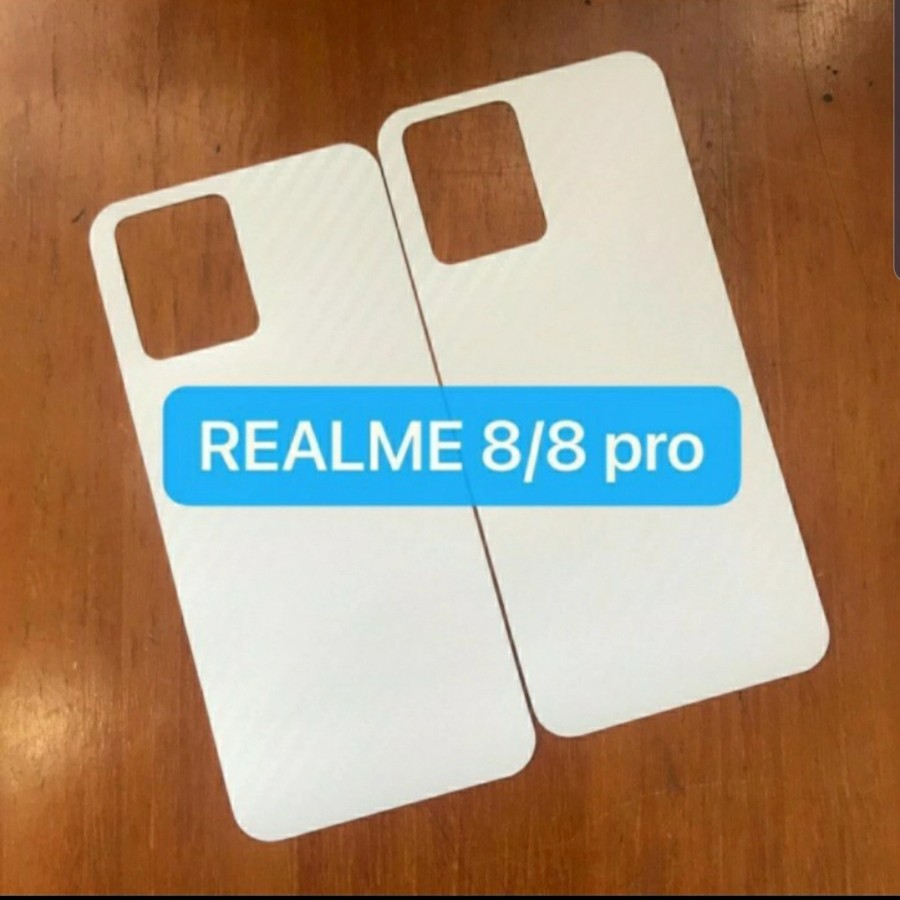 REALME 8 8 PRO Anti Gores Belakang Back Skin Carbon Transparan