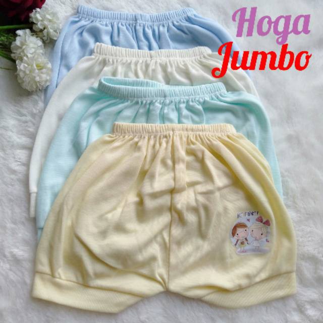 Per 4 Pcs Celana Pendek Bayi Hoga Kecil dan Jumbo Mix 4 Warna