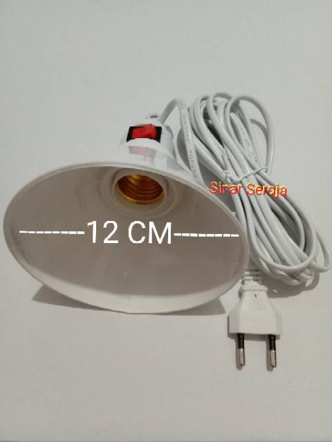 Fitting Lampu Gantung Saklar Topi + Kabel 4 Meter TOFUDA