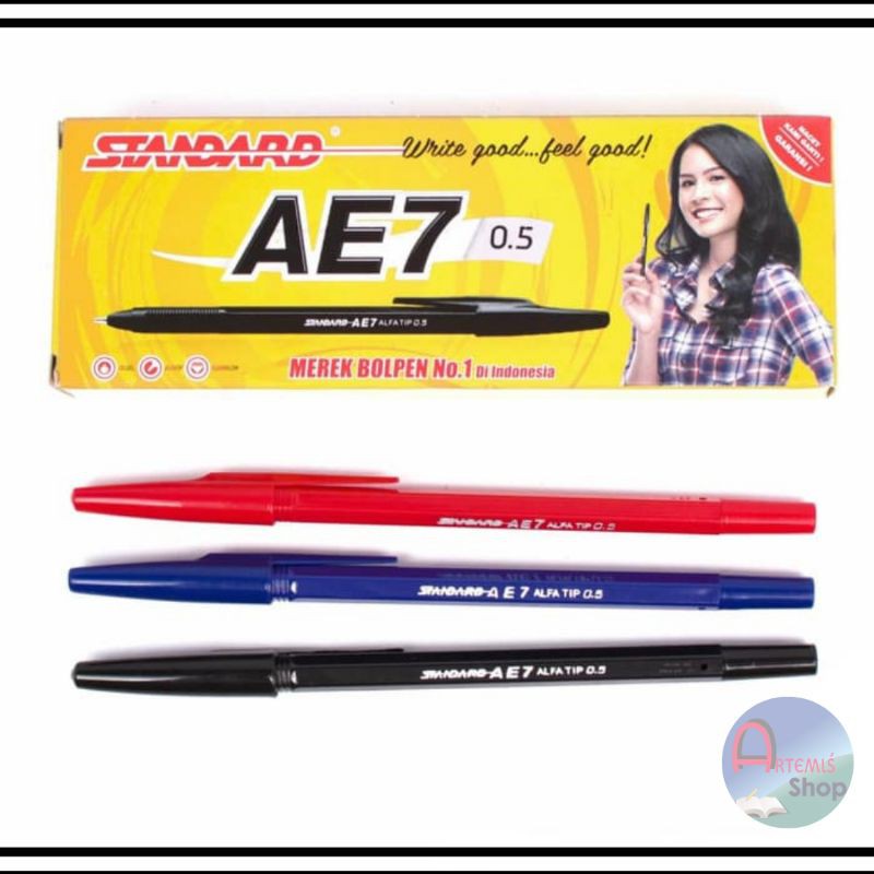 

Pulpen STANDARD AE7 0.5 mm Isi 12 pcs