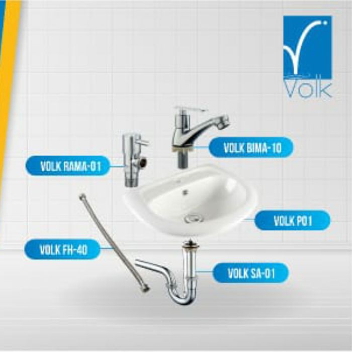 TERMURAH PAKET WASTAFEL CUCI TANGAN KERAMIK VOLK