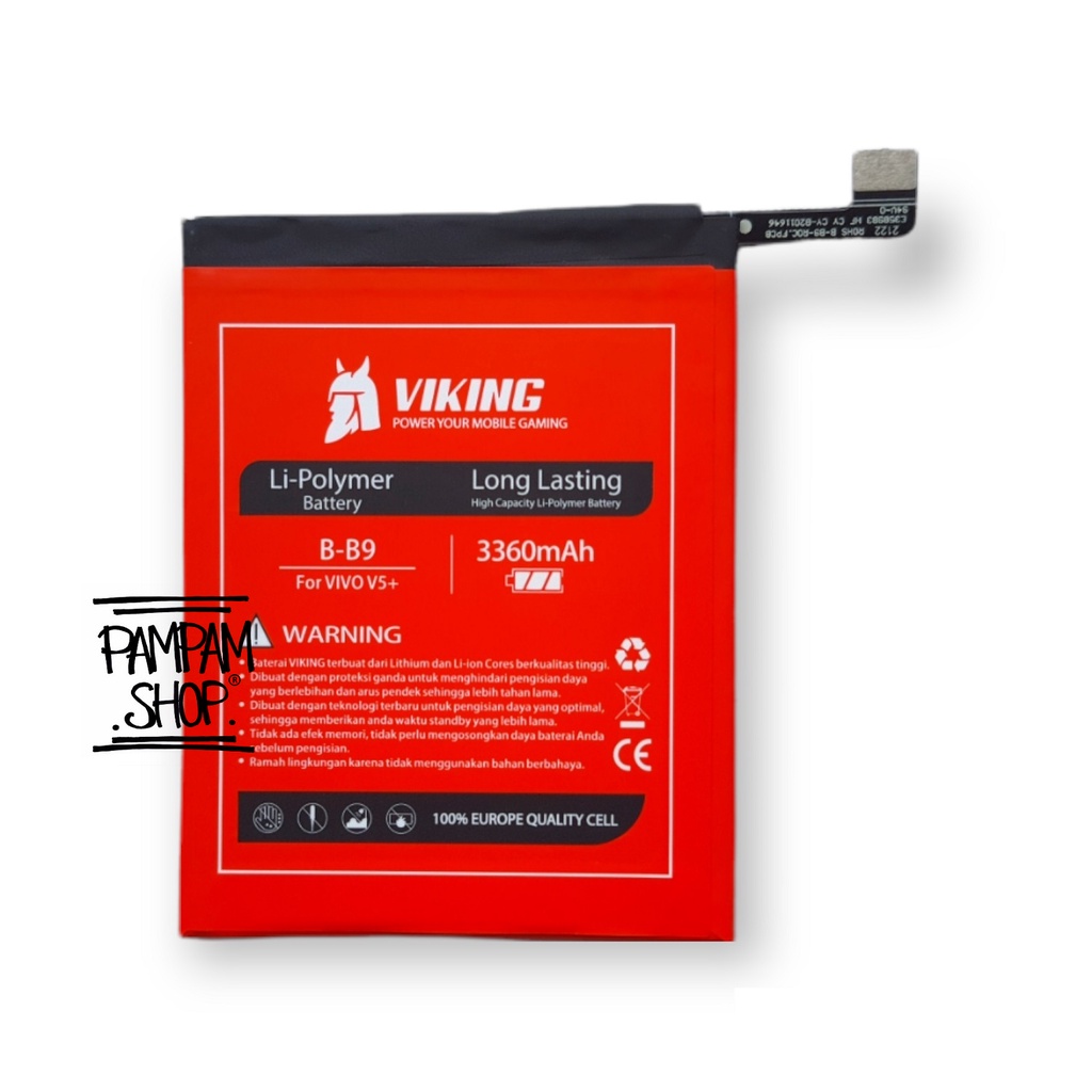 Baterai VIKING Double Power Original Vivo V5 PLUS V5+ B-B9 BB9 Batrai Batrai Battery Ori HP Handphone