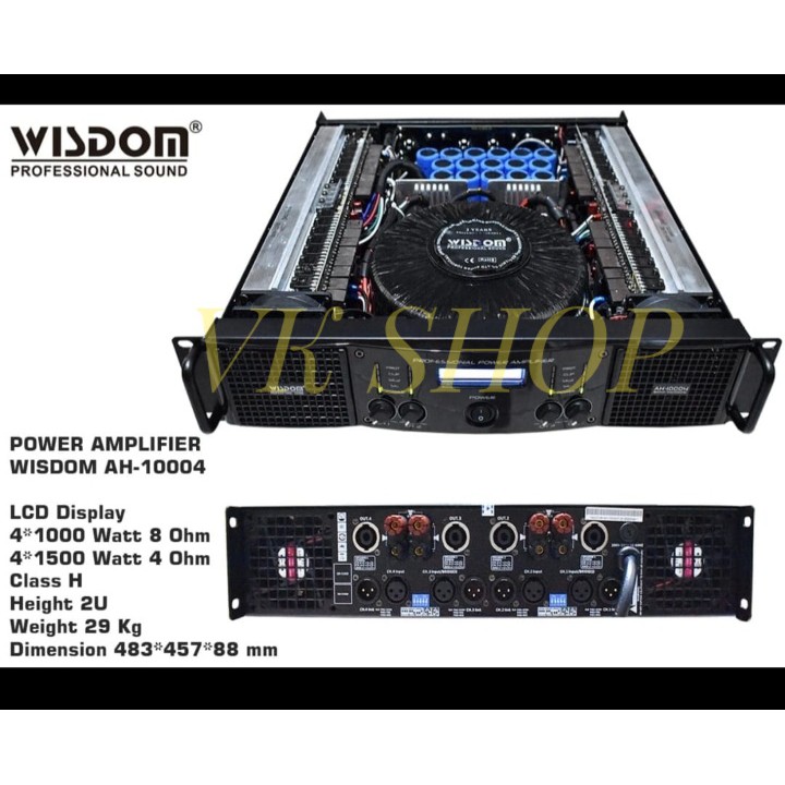POWER AMPLIFIER WISDOM AH 10004 ORIGINAL AH10004