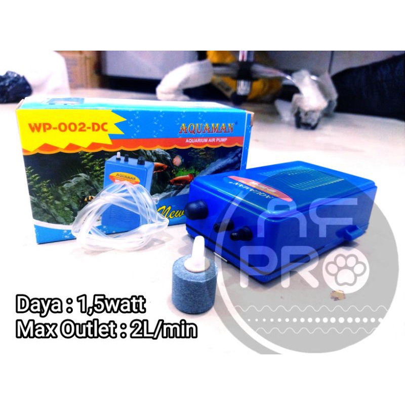 Pompa Udara Airpump aerator Baterai AQUAMAN WP 002 DC