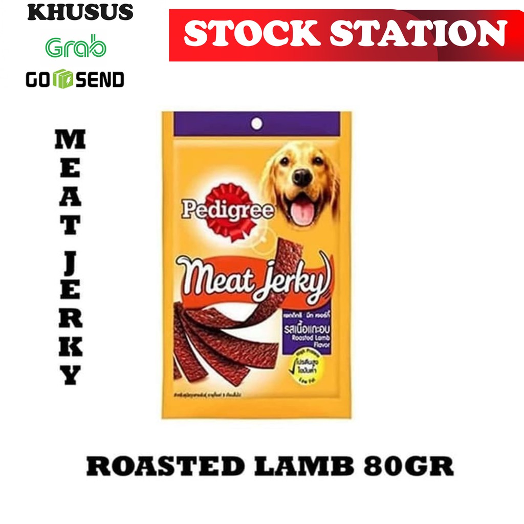 Meat Jerky Strap/pipih Roasted Lamb 80gr(GOSEN / GRAB)