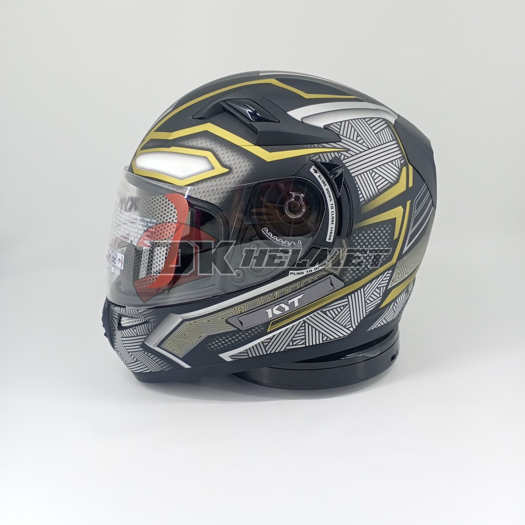 Helm KYT K2R K2 Rider Black Panther ED #1 Black Doft Doff Gold Marvel Edition