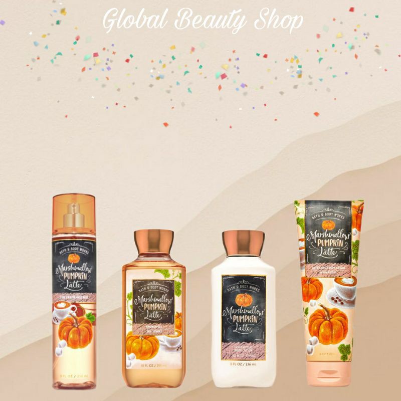 MARSHMALLOW PUMPKIN LATTE - BBW ( Fragrance Mist - Body Lotion - Shower Gel - Body Cream )