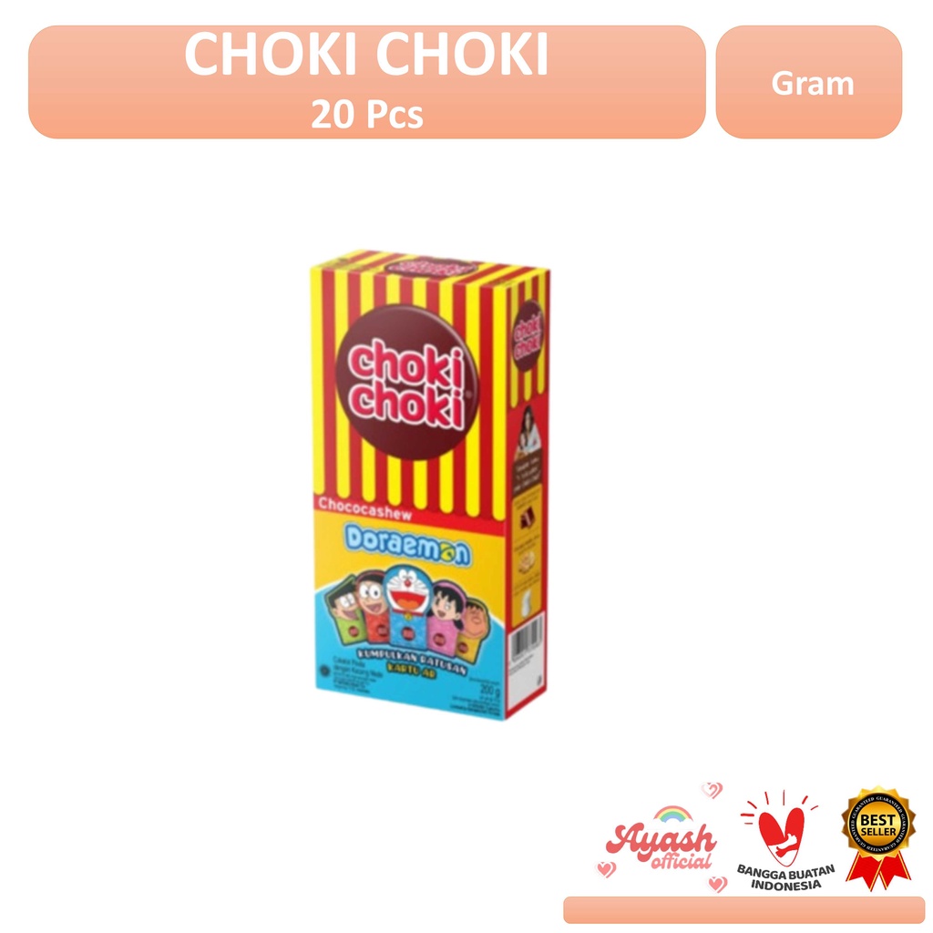 

PROMO!!!!! MURAH !!!! CHOKI CHOKI CHOCOCASHEW ISI 20 BUNGKUSx10 gram -coklat melted- cemilan anak-jajananjadoel -shopee