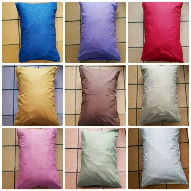 Sarung Bantal Polos ( embos microtex ) murah (polos)