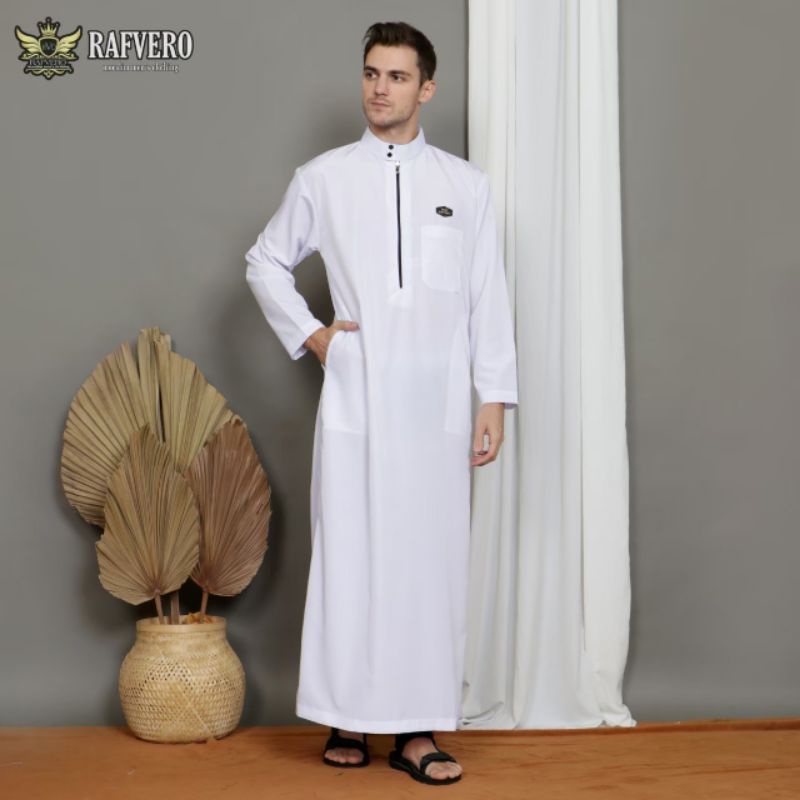 La-Tahzan Jubah Saudi Pria Dewasa/Gamis Muslim Madinah ELVANO Terlairs