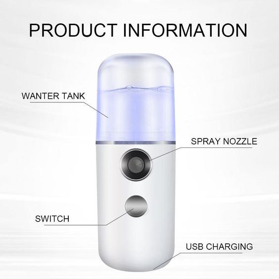 Nano Spray Portable Mini USB / Mist Sprayer Pelembab Wajah Perawatan Wajah Penyemprot wajah nano