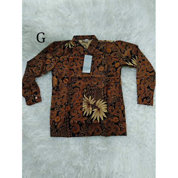 Kemeja batik anak lengan panjang