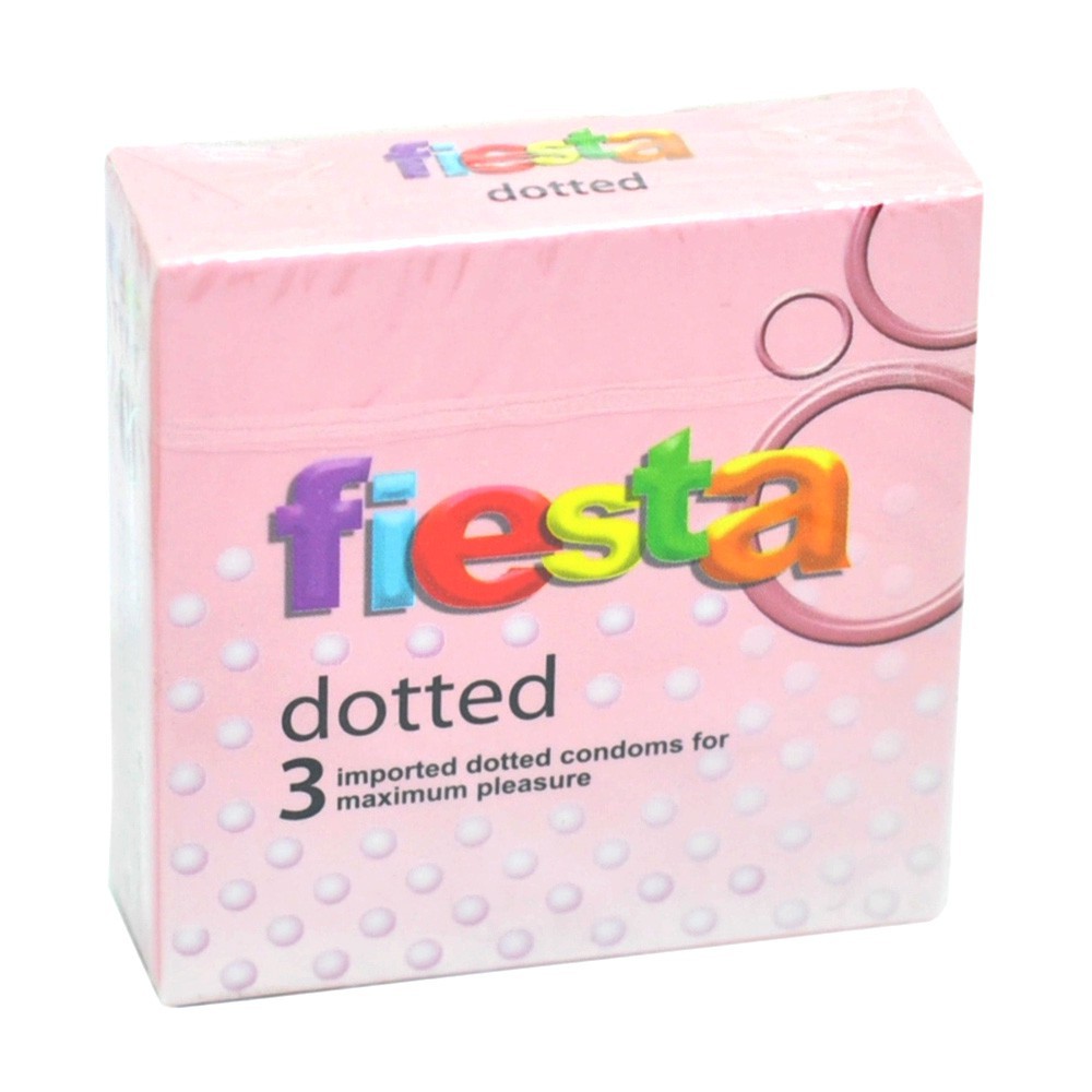 Fiesta Kondom Dotted 3 Pcs - Packaging Aman