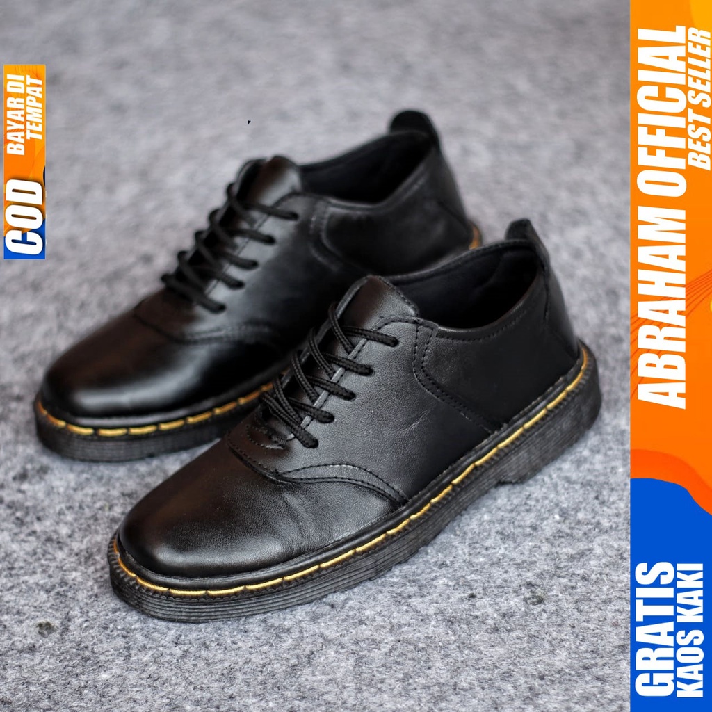 ABRAHAM AZCS Sepatu Casual Formal Pantofel Hitam