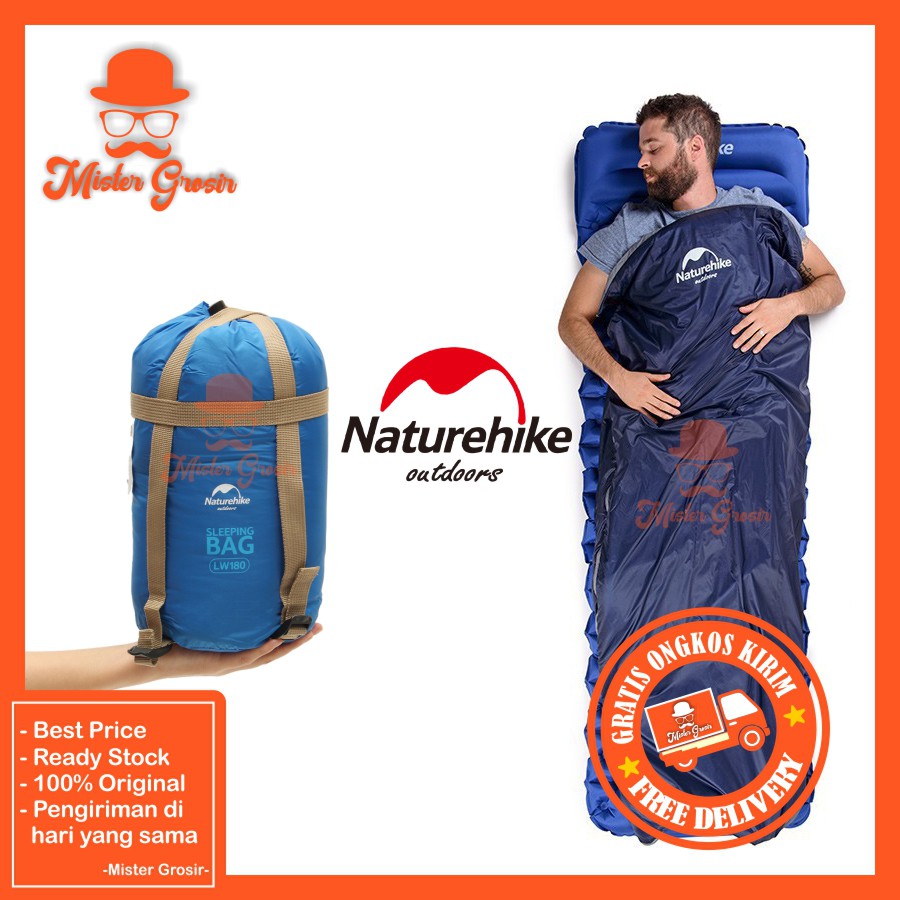 Sleeping Bag Naturehike Lw180 Ultralight Extra Hangat Packing Ringan Dan Kecil Sb Polar Sb Bantal Shopee Indonesia