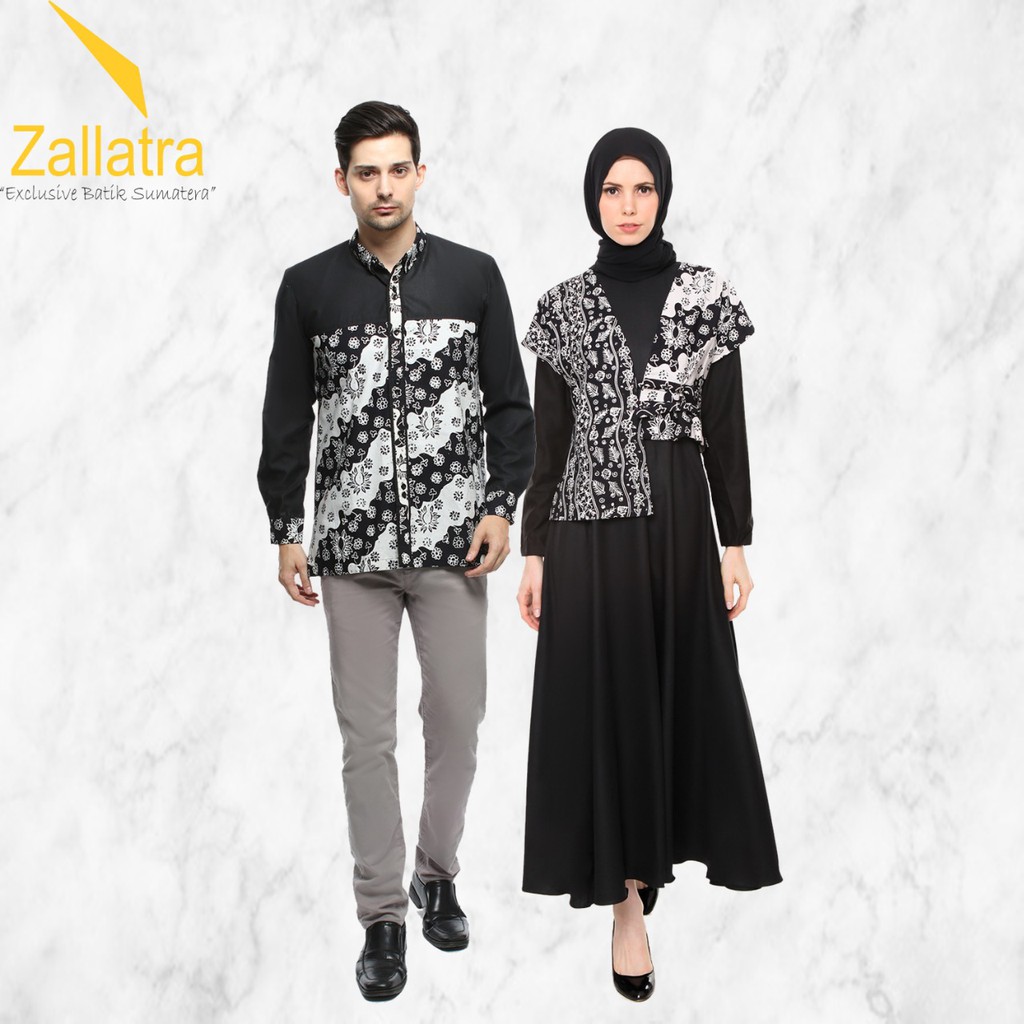 Gamis Couple / Kondangan Couple Batik Asli Jambi - Zallatra