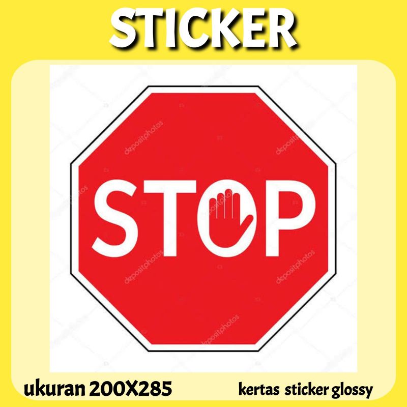 

STICKER STOP UKURAN A4 K72J