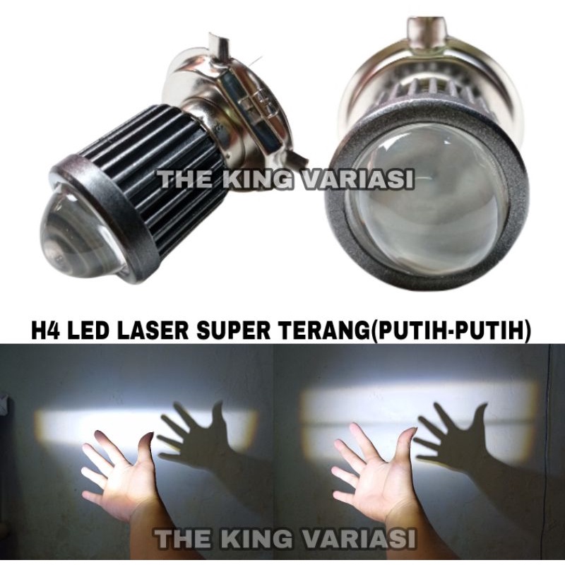 LAMPU DEPAN H4 LED LASER/HEADLAMP H4 LED AC DC 24W/HEADLAMP LED LASER/LAMPU H4 3 KAKI/LAMPU LED 3 KA