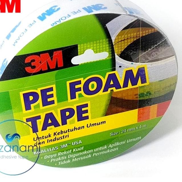 

(FREE ONGKIR) 3M 1600 T PE FOAM 1” 24MM X 4M DOUBLE TAPE FOAM BUSA