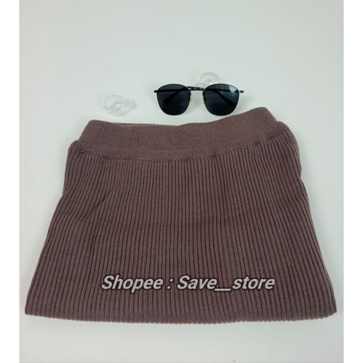 Rok Span Rajut • Rok Rajut Premium • Rok Span Rajut Knitted • Rok Rajut Knitted-Burgundi