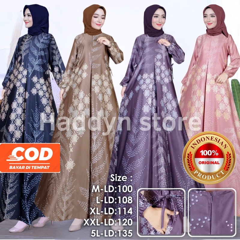 Gamis Maxmara Lux Premium |Gamis Motif Wanita Terbaru |Gamis Maxmara Silk Premium |Gamis Motif Padi