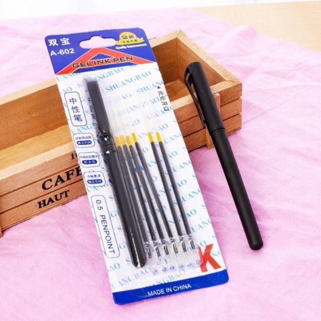 WJ858 Pulpen Gel 0.5mm Warna Hitam