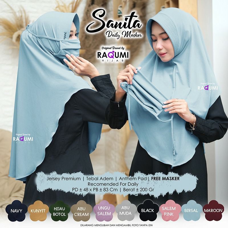 Sanita Daily Masker By Raqumi Hijab