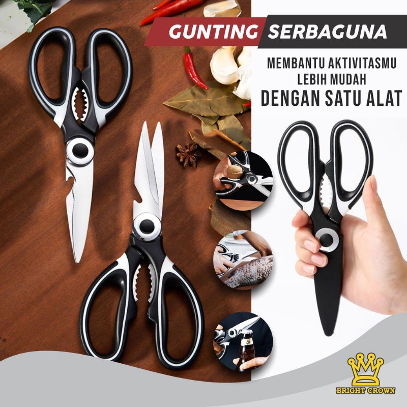 GUNTING DAPUR STAINLESS / GUNTING SERBAGUNA / GUNTING IKAN AYAM DAGING