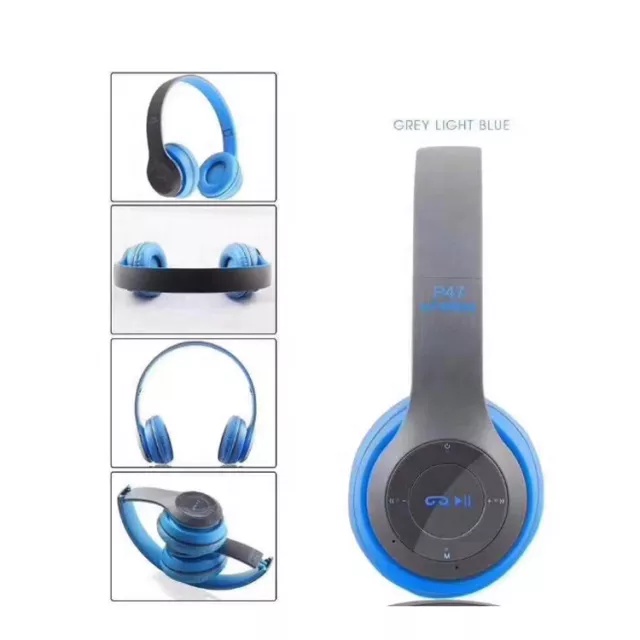 Headphone Bluetooth P47 Wireless Portable Bluetooth Headset Bass Earphone Audio Gaming Music