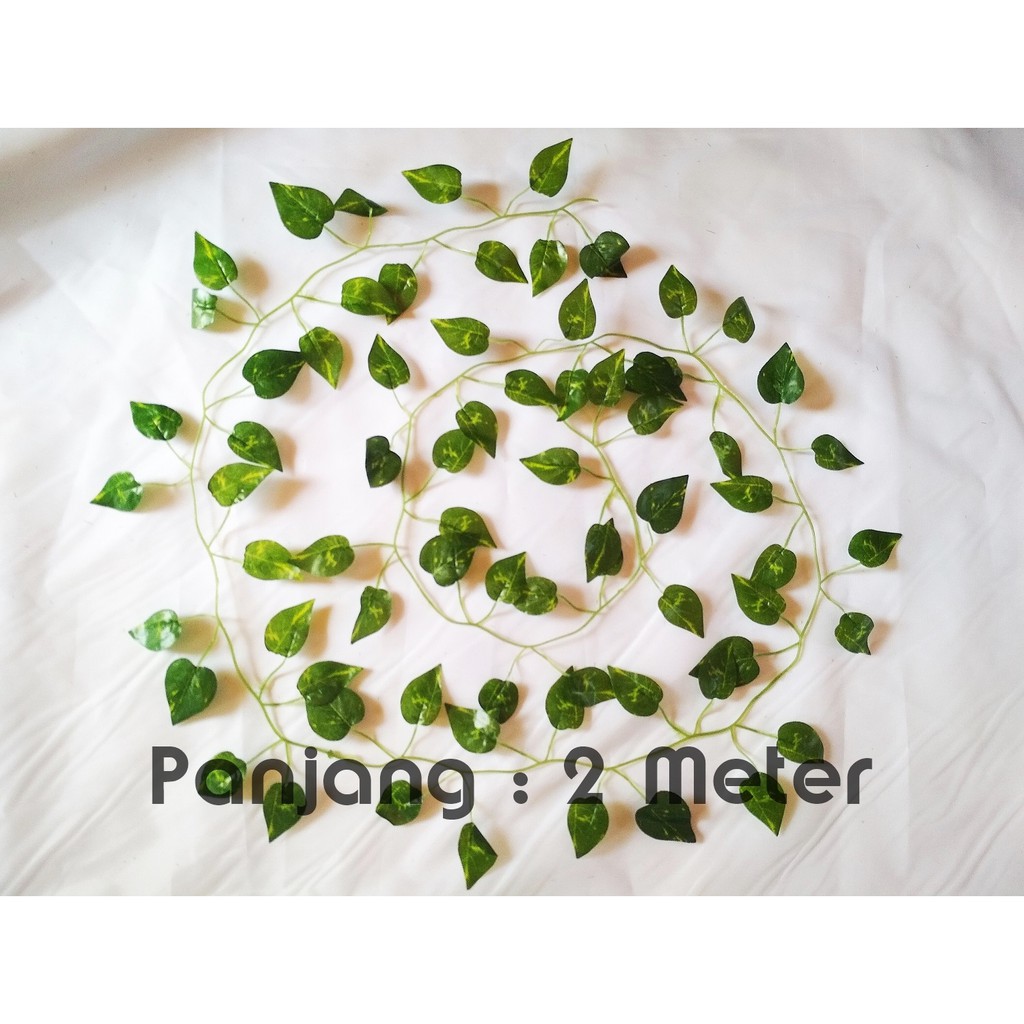 Daun Rambat Ivy Anggur Maple Srigading Artificial Palsu Dekorasi Bunga Plastik-KCL-Srigading 2 m