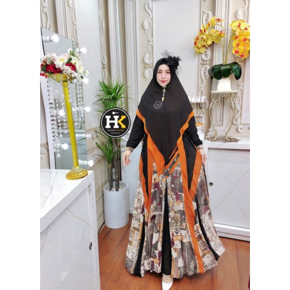 Aqifa Syar'i ORI by HK Dermawan / Gamis Set Syar’i / Gamis Pesta Mewah / Dress Muslimah Branded / Baju Syari Terbaru / Gamis Syari Mewah-7