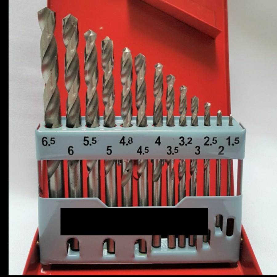 MATA BOR BESI KAYU PLASTIK METAL SET HSS MATABOR 13 PCS