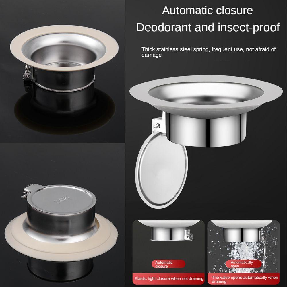 Populer Sumbat Bau Toilet Stainless steel Squatting Pan Aksesoris Selokan Kamar Mandi Fitting Toilet Deodorant Stopper