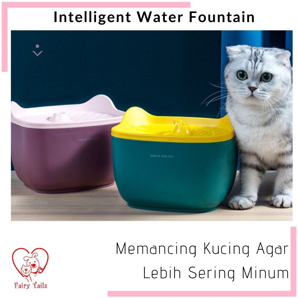 Pet Water Fountain Dispenser Classic Tempat Minum Air Mancur Otomatis Untuk Kucing dan Anjing Anabul (Flowing Water) 2.5 L