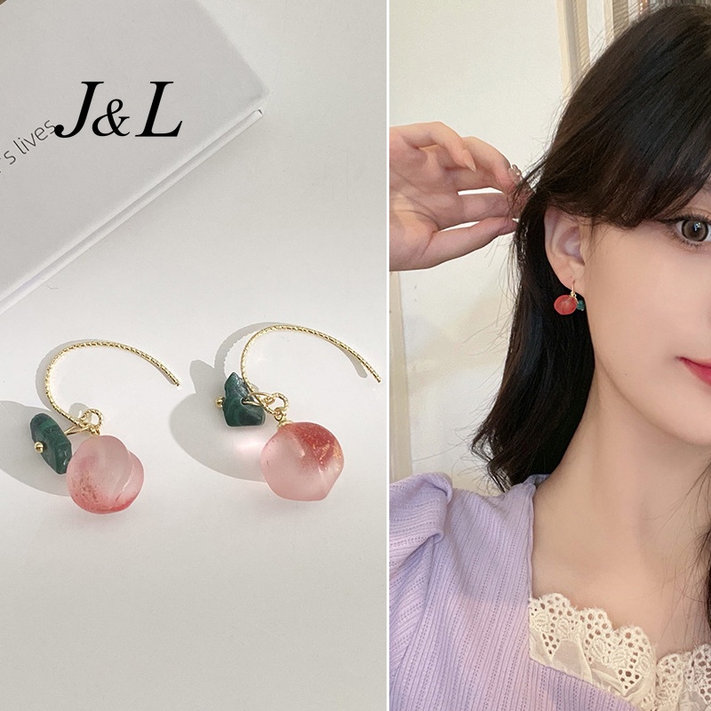 Anting Bulat Bahan Resin Gaya Korea Untuk Wanita