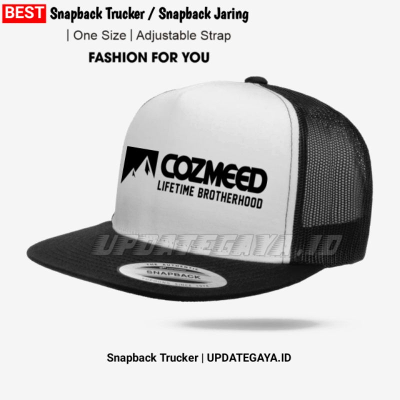 Topi COZMEED LIFE TIME BROTHERHOOD Snapback Trucker / Topi Snapback Jaring / Topi Lidah Datar / Topi