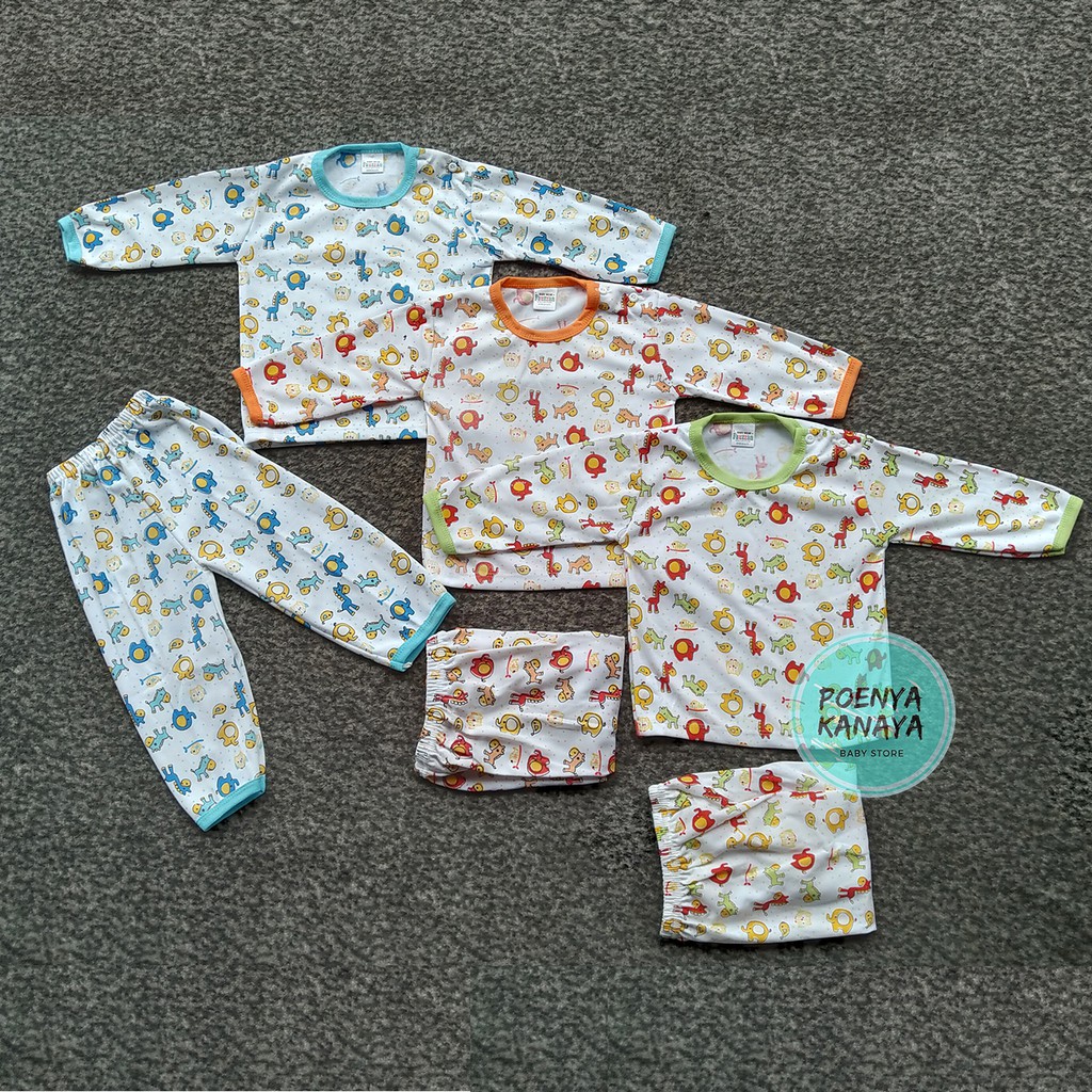 Setelan Baju Bayi Piyama Bayi Panjang HEWAN Fauzan 6-12 bln SPY01