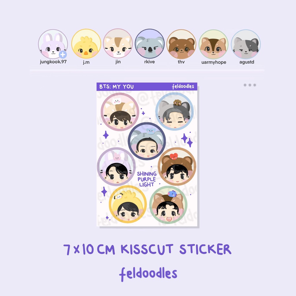 

FELDOODLES BANGTAN MY YOU MINI STICKER