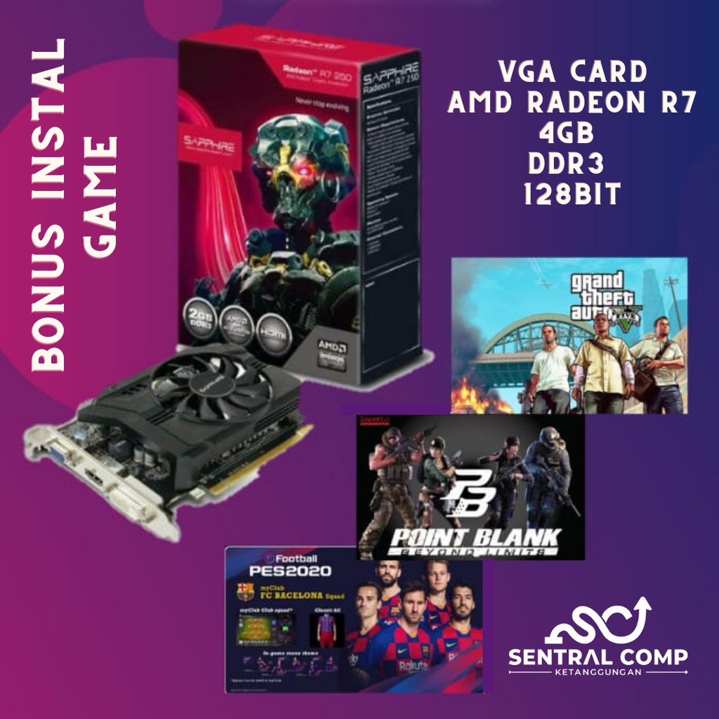 VGA AMD Radeon R7 250 4GB DDR3 128bit Sapphire