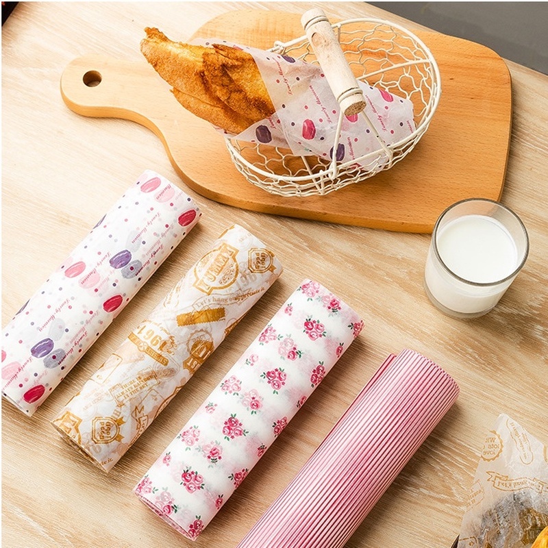 10 Sheets/set Food Wrapping Wax Paper / Sandwich Snack Oil-proof Baking Paper / DIY Packaging Paper