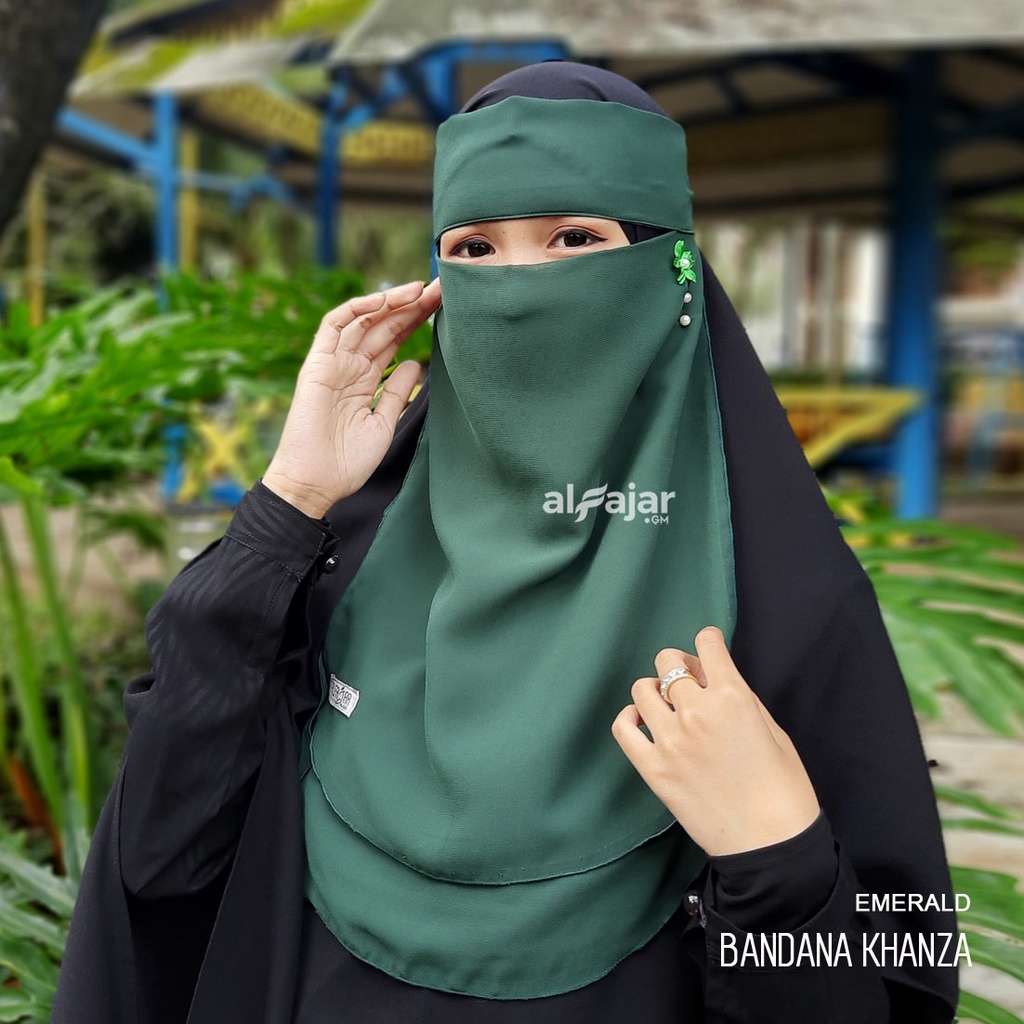 CADAR NIQOB BANDANA Dua Layer Sifon Ceruty Khanza by Alfajar