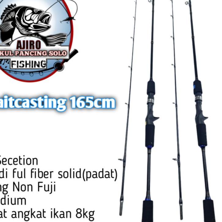Modern.. Joran pancing ul spinning bc casting baitcasting fiber solid ajiro sniper 165 180 198