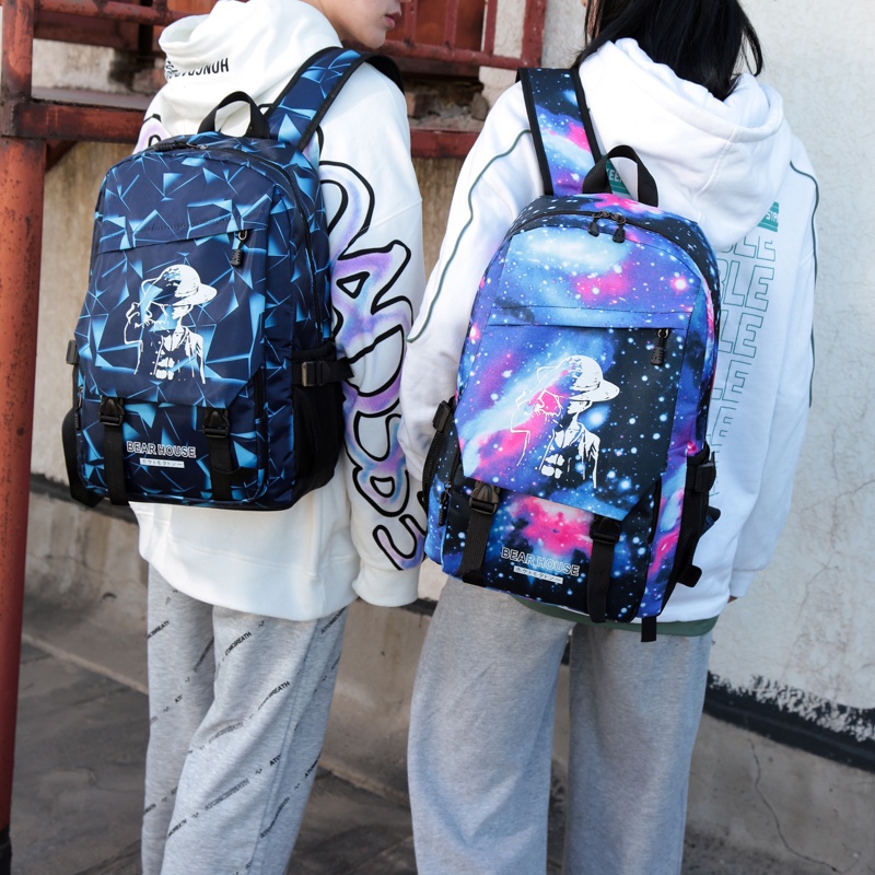 Highland Tas Ransel Pria Luminous Backpack Tas Punggung Sekolah Kerja Tas Kekinian Unisex TR506