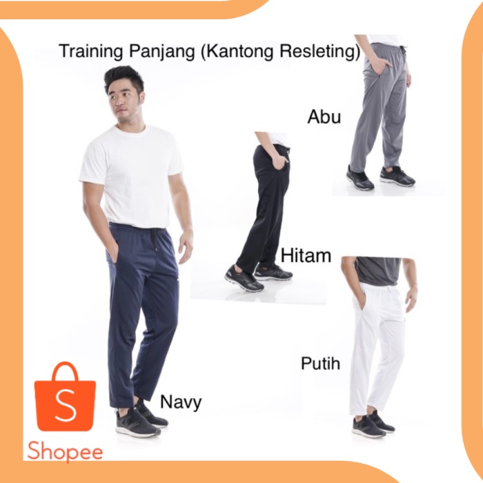 Celana Panjang Kantong Resleting  Celana Training  Celana Olahraga